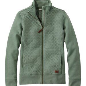 NWT - LL Bean Women's Full-Zip Quilted Sweatshirt Medium